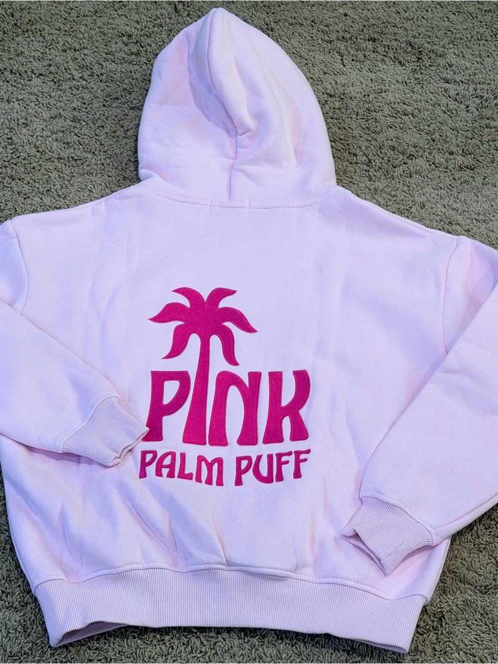 PINK PALM PUFF Classic Puff Hoodie in Pink NEW IN BAG & BOX. Size XXS - Picture 6 of 8